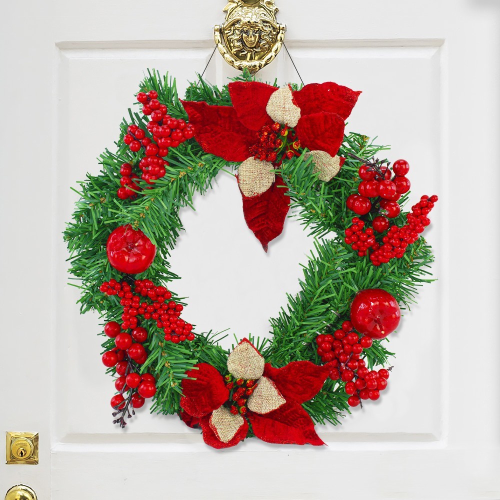 Guirnalda de puerta redonda para Navidad de 35...