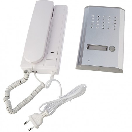 Telefonillo intercomunicación exterior unifamiliar 4 cables Botón apertura 220 V