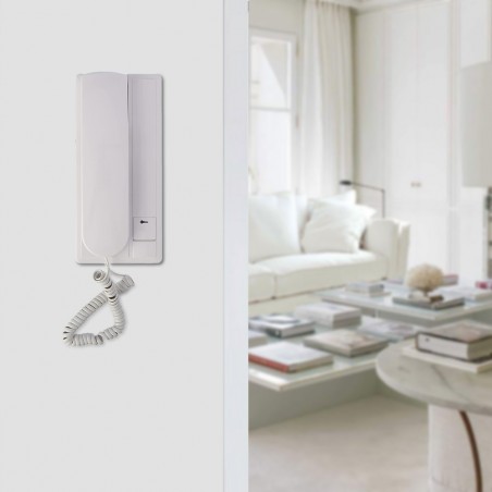 Telefonillo intercomunicación exterior unifamiliar 4 cables Botón apertura 220 V