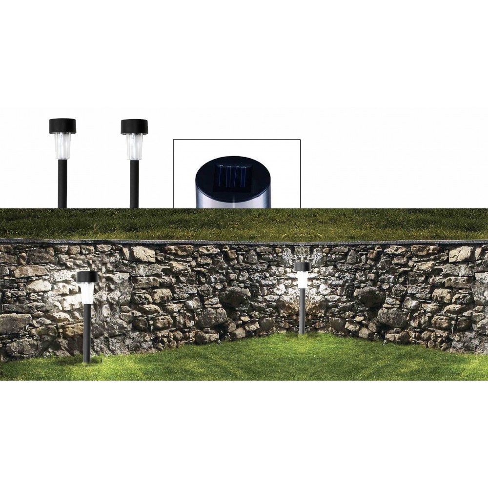 Lámpara de suelo para jardín es solar de 1 LED...