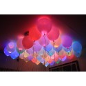 Globos luminosos con LED para fiestas y cumpleaños (Pack 5 unidades / Colores surtido) 