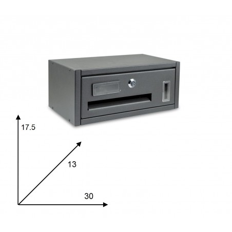 Buzón para casa de metal Iron Grey Art. 783.A 17x13 x30 cm