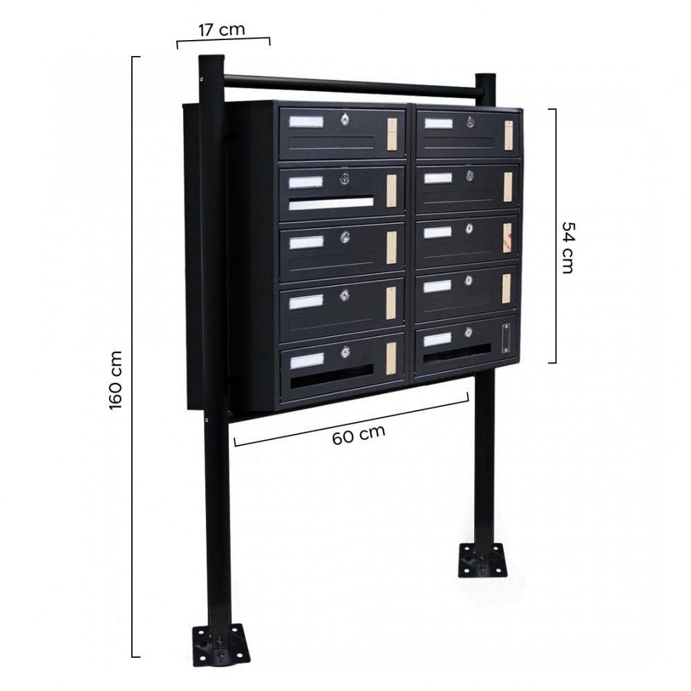 Buzón de 10 plazas grupo de condominio con...