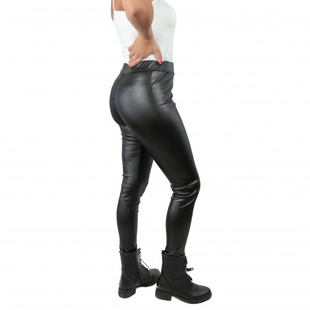 Leggings mujer interior de felpa Modelo AURORA C-9002 piel térmica cintura alta