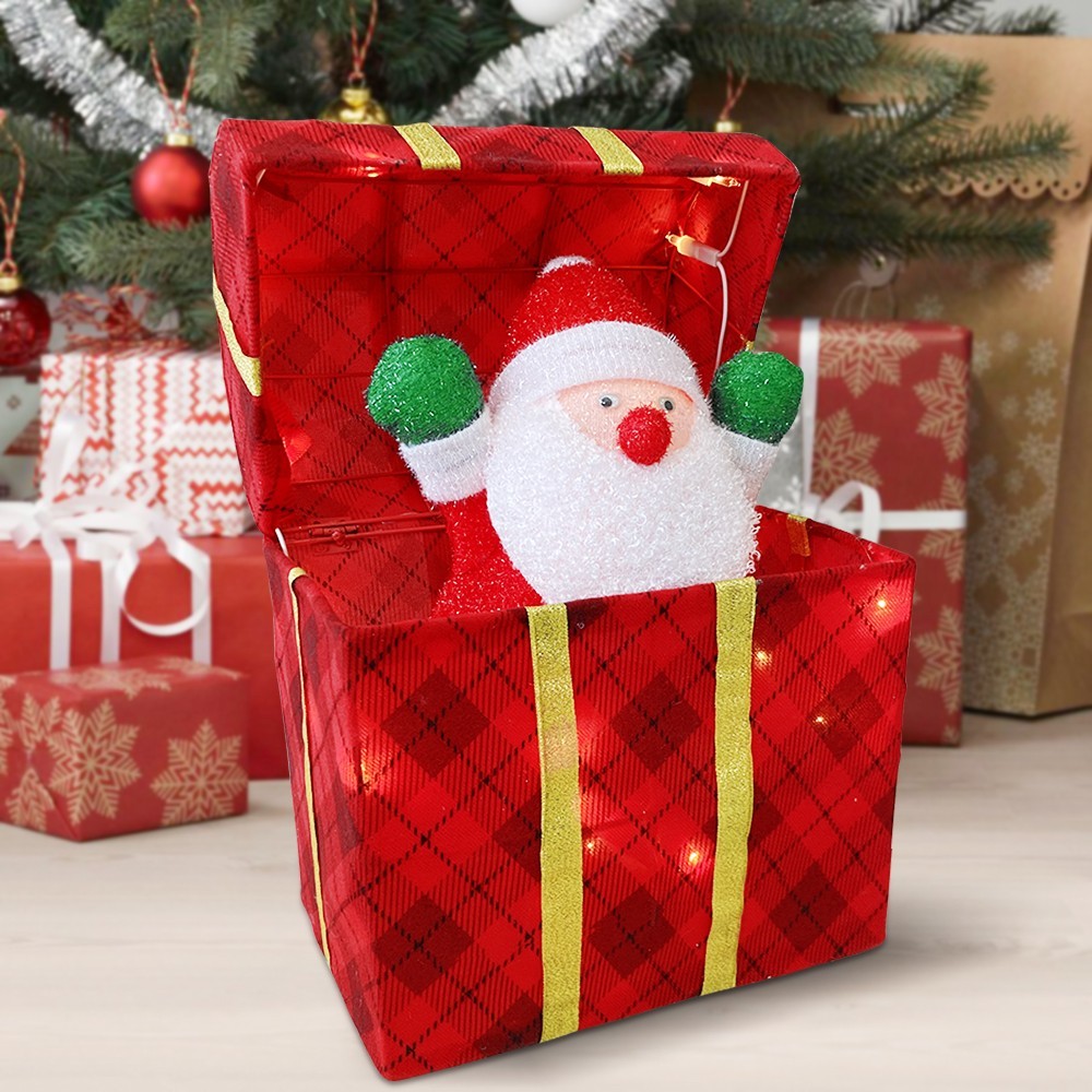 401003 Caja regalo Papá Noel decoración con...