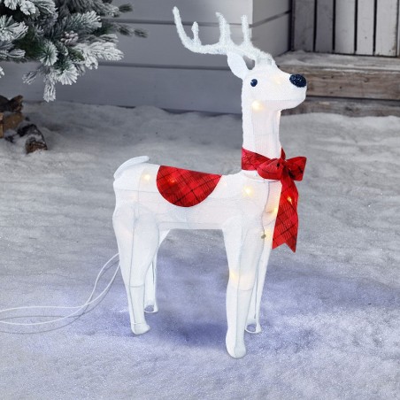 401002 Reno navideño con luces y movimiento decoración para navidad 70Hx15x50cm