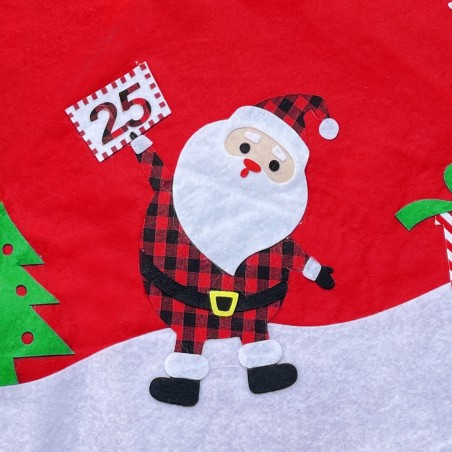 093581 Alfombra para la base del árbol de navidad con varios personajes de 100cm