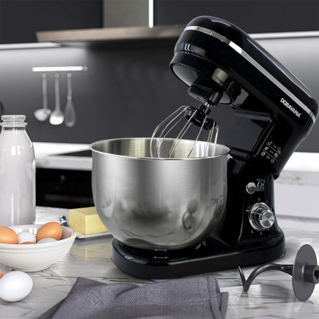 Batidora Planetaria DGBAVARIA 5L accesorios acero inoxidable 6 velocidades 1200W