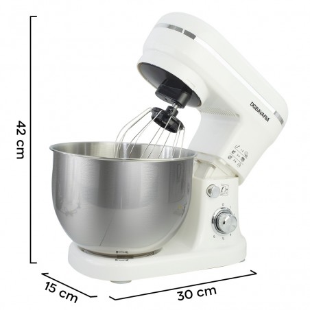 Batidora Planetaria DGBAVARIA 5L accesorios acero inoxidable 6 velocidades 1200W