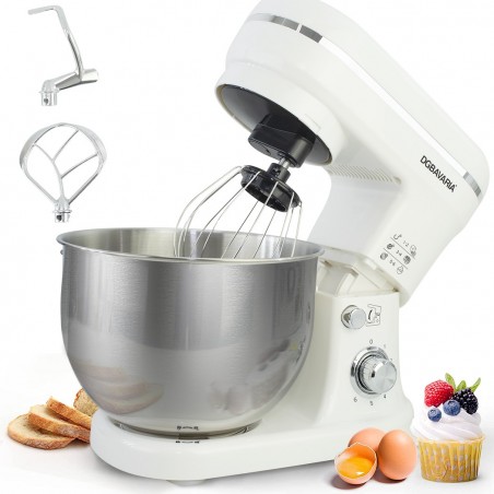 Batidora Planetaria DGBAVARIA 5L accesorios acero inoxidable 6 velocidades 1200W