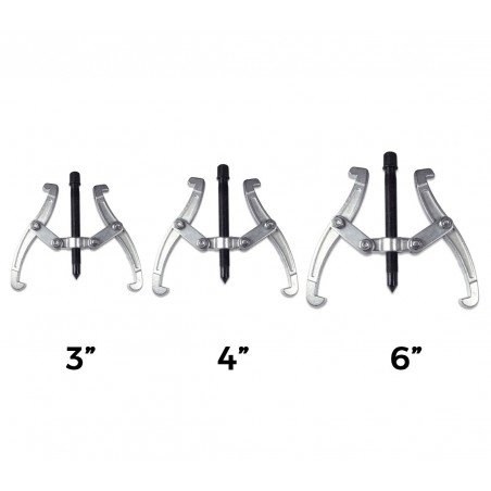 Extractores de cojinetes coche 2 mordazas tamaños 3-4-6 pulgadas uso profesional