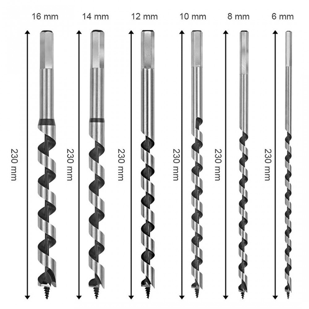 Brocas para madera 6 piezas Vaso hexagonal de 6...