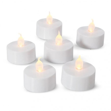 Set 10 velas 1 Led efecto llama con Luz Cálida a batería Decoración del Hogar