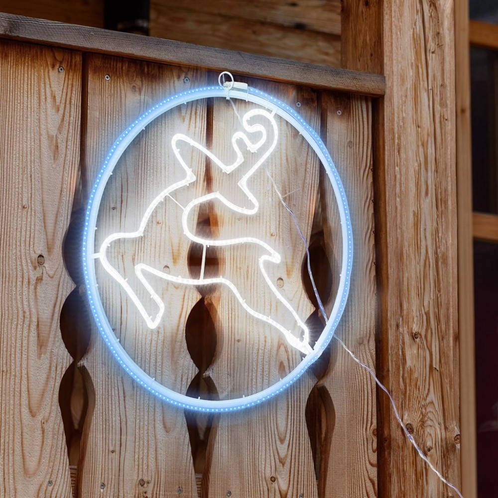 Reno neón luminoso de pared 60x60cm la luz fría...