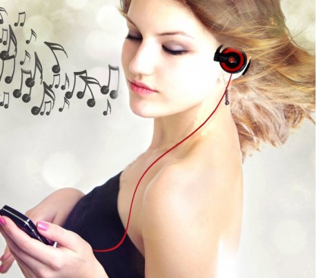 Auriculares con sujeción a la oreja con jack 3,5 mm - Apto para el teléfono móvil y MP3 PQN-308