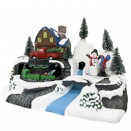 243010 Carrusel de navidad Camioneta Luces Sonidos Movimiento 24x16x17 cm