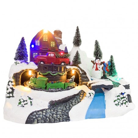243010 Carrusel de navidad Camioneta Luces Sonidos Movimiento 24x16x17 cm
