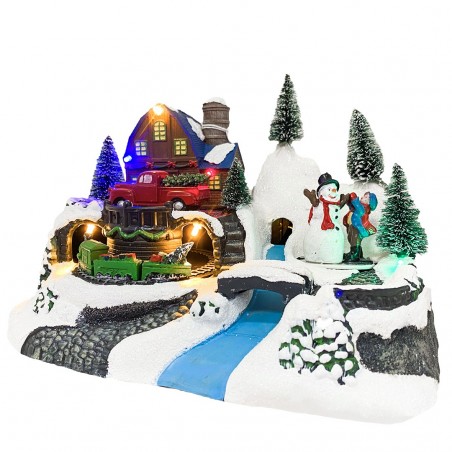 243010 Carrusel de navidad Camioneta Luces Sonidos Movimiento 24x16x17 cm