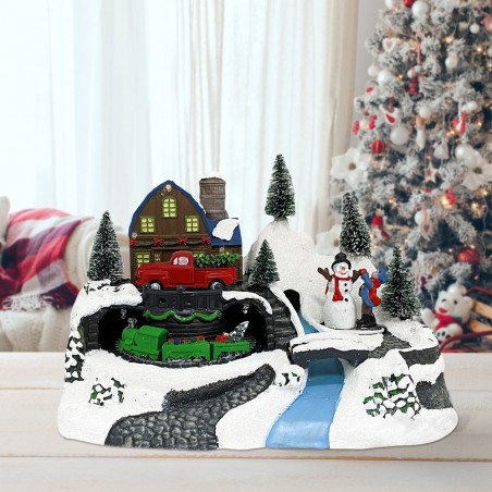 243010 Carrusel de navidad Camioneta Luces Sonidos Movimiento 24x16x17 cm