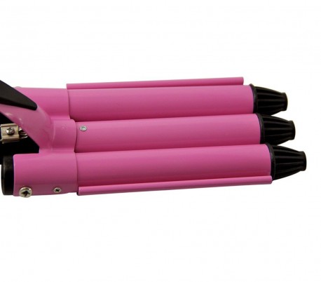 Ondulador de pelo con recubrimiento de cerámica (40 W) color rosa - TRIFERRO