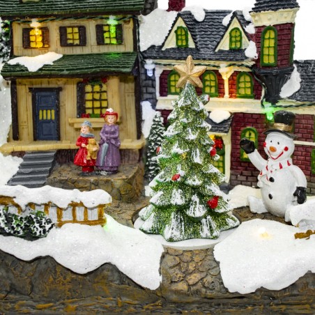 361015 Carrusel de Navidad nevado Luces, Sonidos y Movimiento 37x16x18 CM