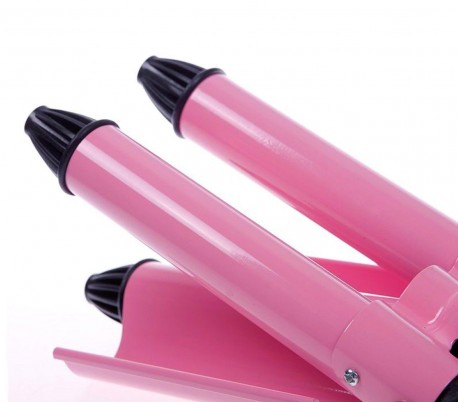 Ondulador de pelo con recubrimiento de cerámica (40 W) color rosa - TRIFERRO