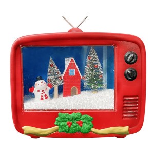 TV navideña con paisaje animado, luz y música 392044...
