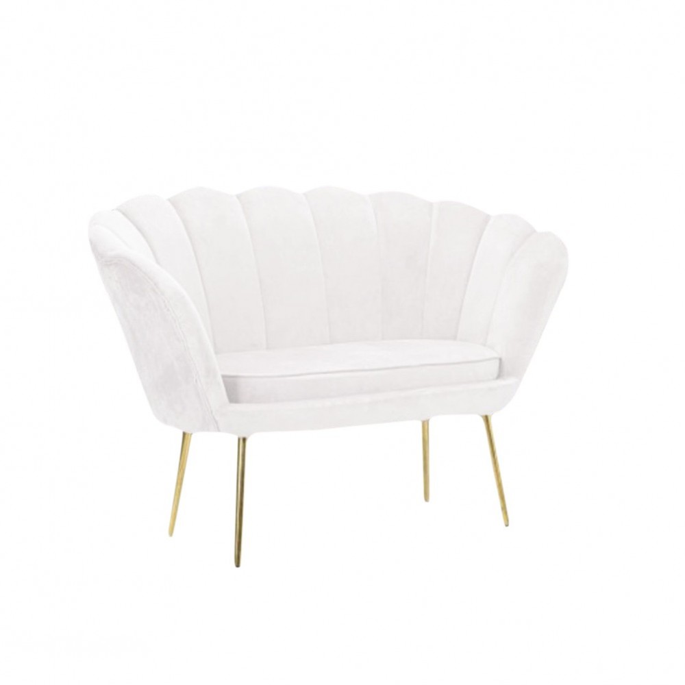 Sofá de salón 2 plazas terciopelo LOLA asiento...