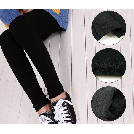 Leggings térmico con interior de felpa mujer chica varios colores y tamaños