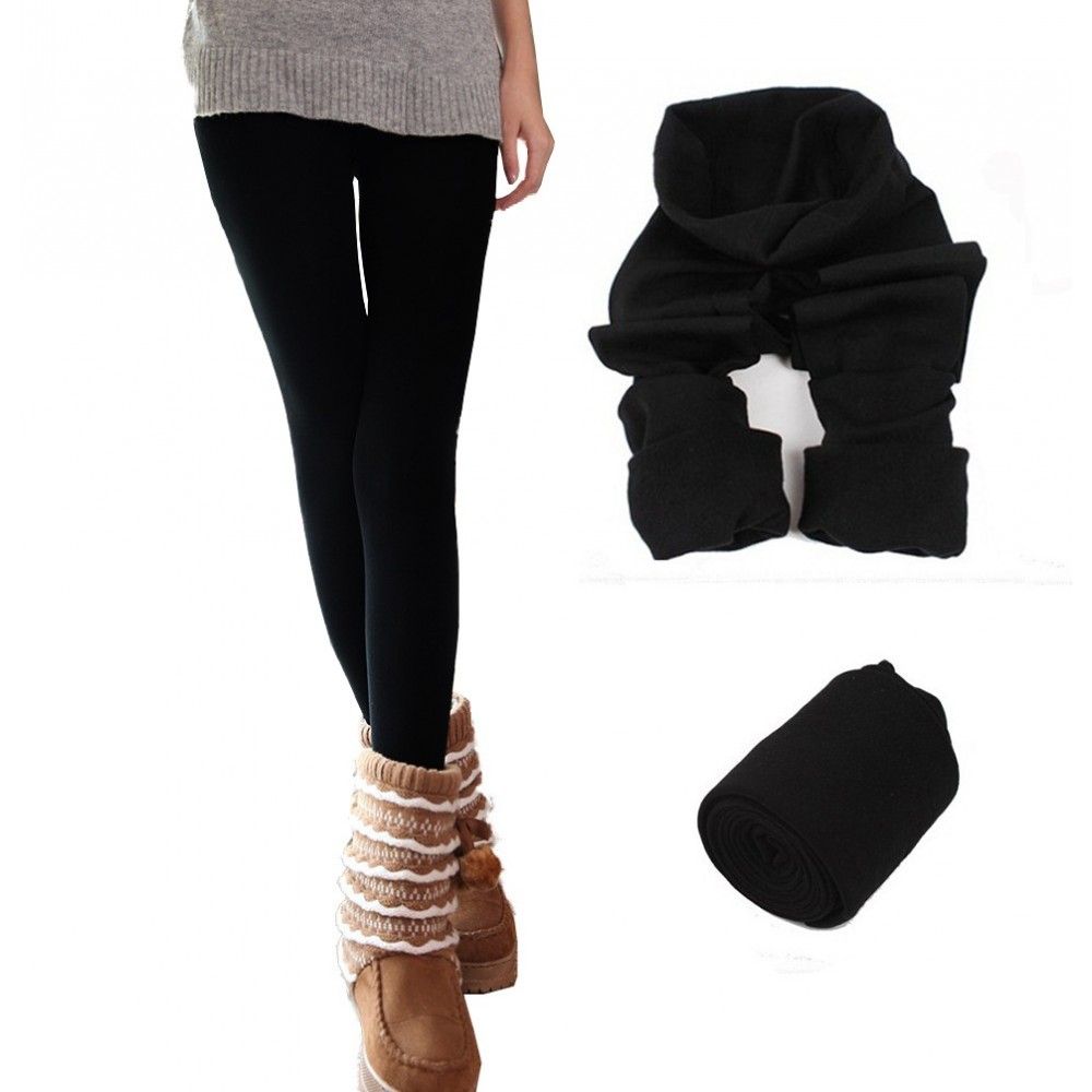 Leggings térmico con interior de felpa mujer...