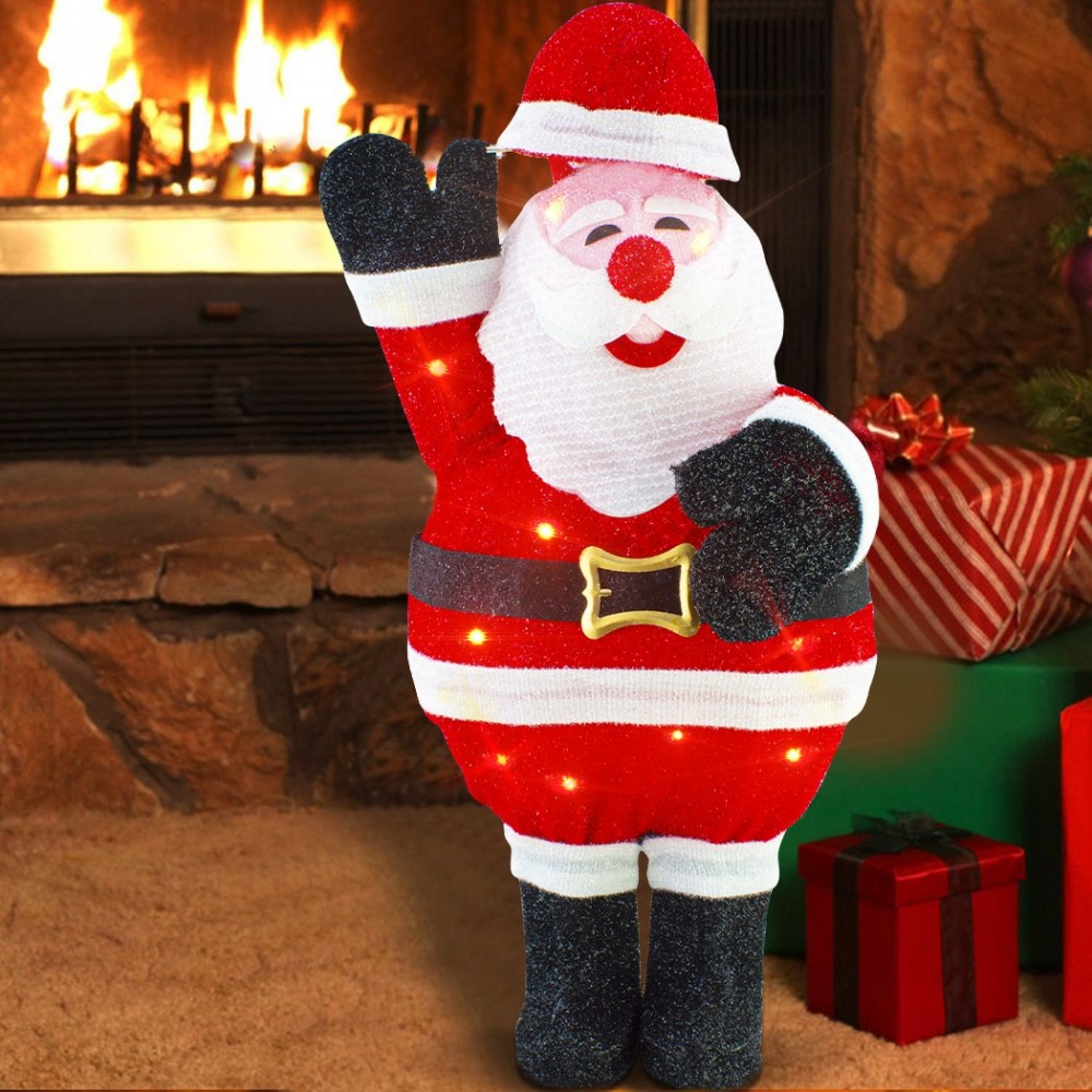 401006 Papá Noel con luces LED y movimiento...