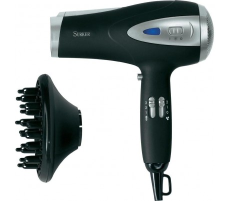 Secador de pelo ionico SURKER DW-781AI 2200watt (Kit incluye difusor rizador) 