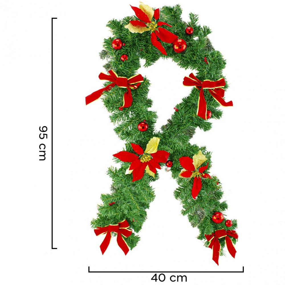 326608 Guirnalda de Navidad para puerta con...
