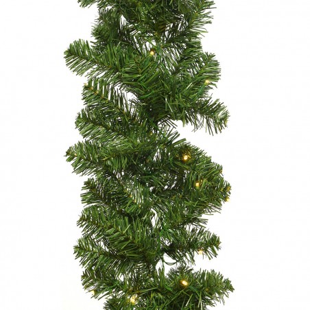 Guirnalda de Navidad 2,5m rama de árbol 140 puntas con luces cálidas a pilas