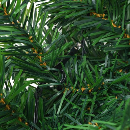 Guirnalda de Navidad 2,5m rama de árbol 140 puntas con luces cálidas a pilas