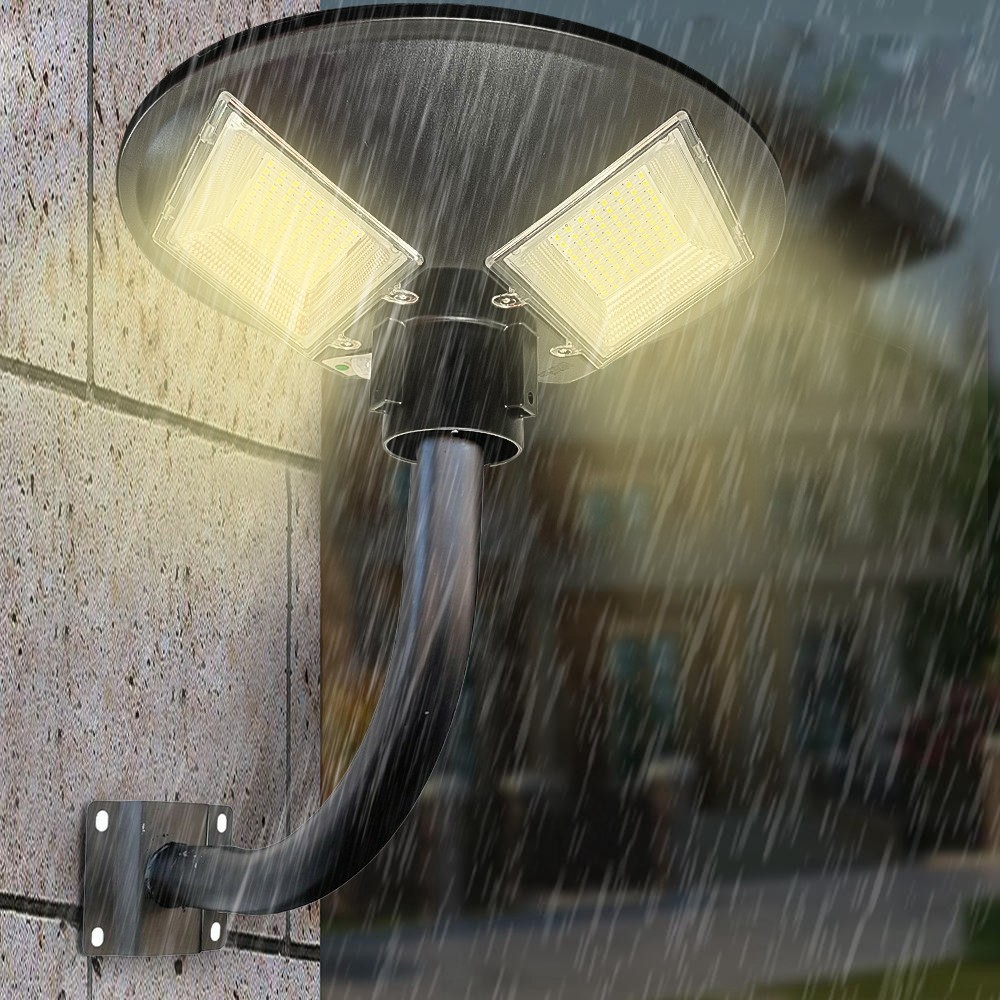 031507 Farola solar 150W con poste de pared...