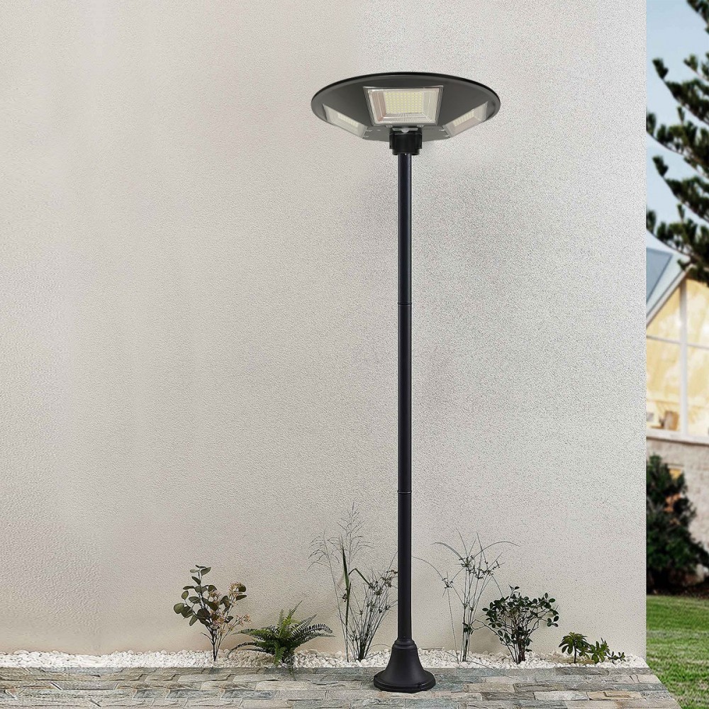 053004 Farola solar 300W con poste de pared...