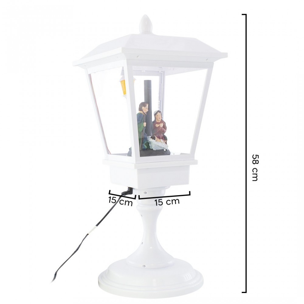 243027 Farola Navidad Blanca Decoración 58H cm...