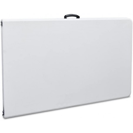 Mesa Plegable de Jardín SILVERA XL Transportable en Maletín 244X76X74 cm