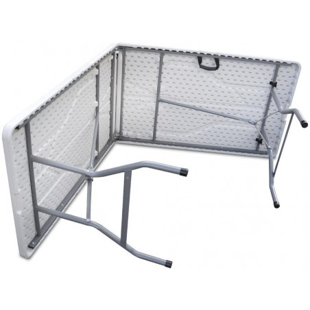 Mesa Plegable de Jardín SILVERA XL Transportable en Maletín 244X76X74 cm