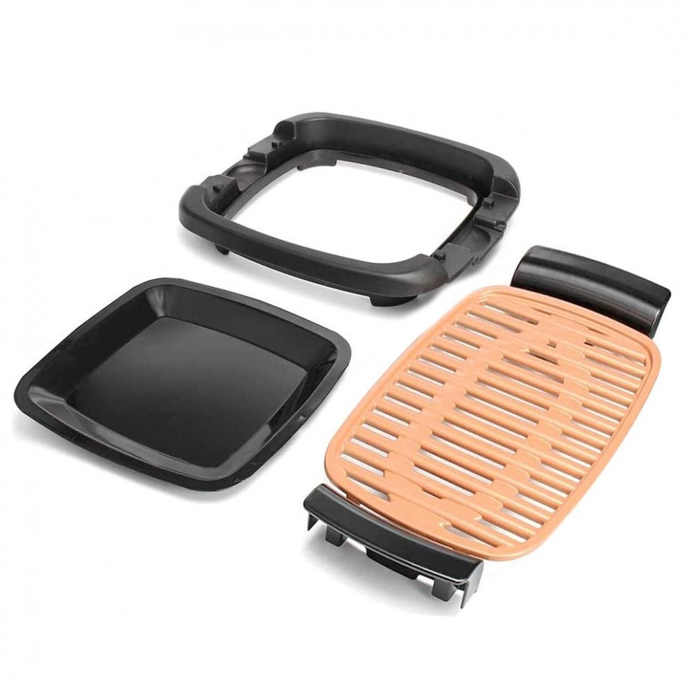 Barbacoa eléctrica antiadherente sin Humo 1200W...