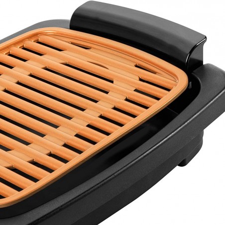 Barbacoa eléctrica antiadherente sin Humo 1200W Colector de Grasa bbq SIN HUMO