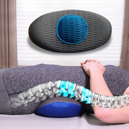 Almohada de apoyo lumbar con memoria ergonómica alivio para la espalda
