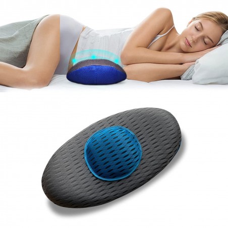 Almohada de apoyo lumbar con memoria ergonómica alivio para la espalda