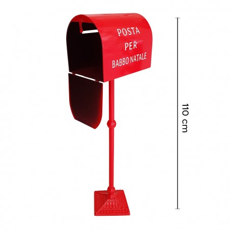 280032 Buzón de Papá Noel 110cm color Rojo Decoración navideña para el hogar