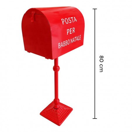 280033 Buzón de Papá Noel 80cm color rojo Decoración navideña para hogar