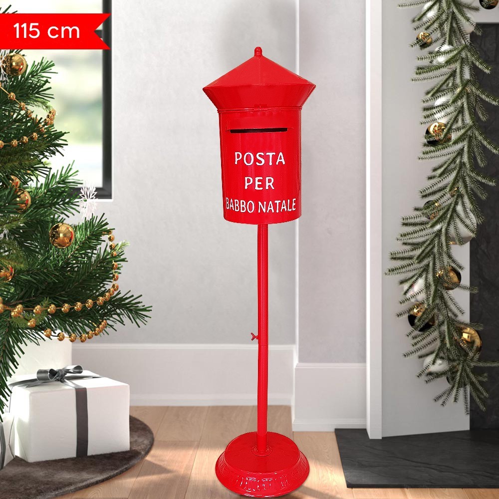 280034 Buzón redondo de Papá Noel 115cm color...