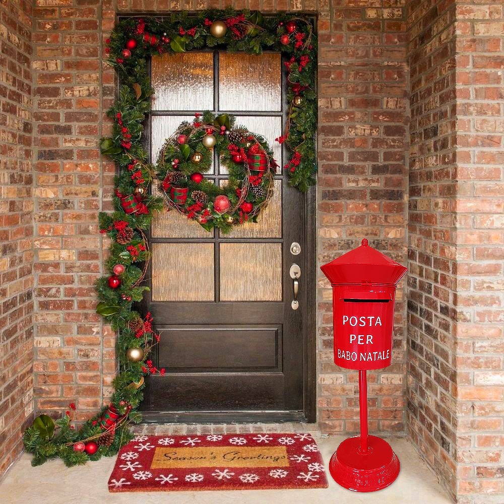 280035 Buzón de Papá Noel Redondo 80cm color...