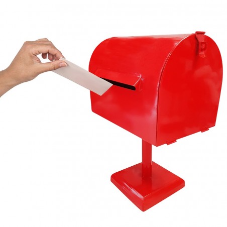 280036 Buzón de Papá Noel 42 cm color Rojo Decoración navideña