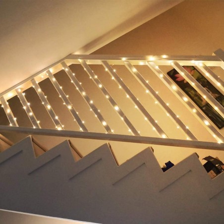 56104 Serie de 50 LED LUCES DE NAVIDAD para INTERIOR a batería forma de gotas